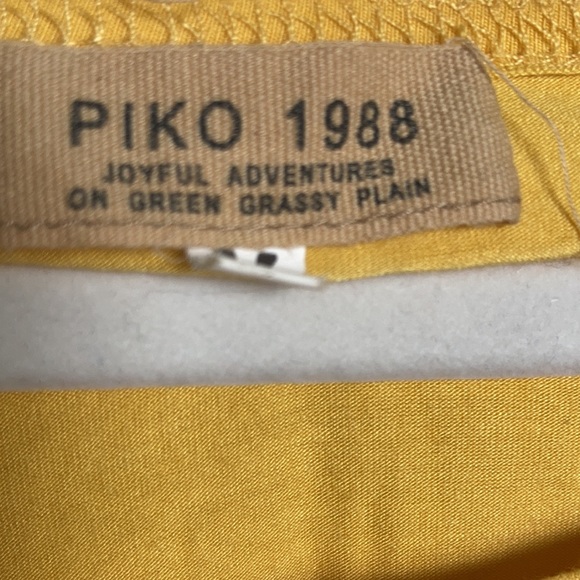 PIKO 1988 Yellow long-sleeve top size M - Picture 2 of 4